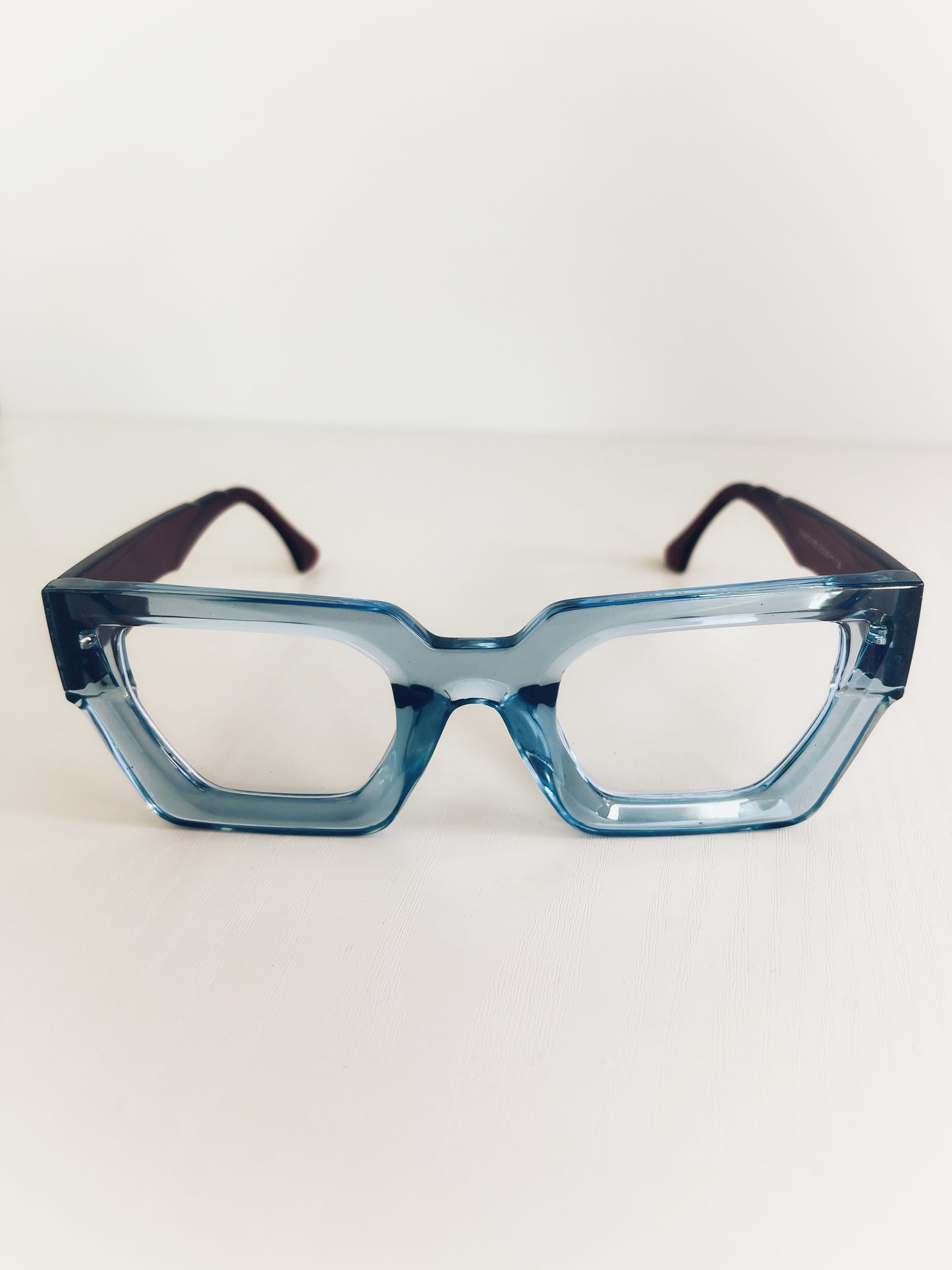 Retro blue stilingi akiniai