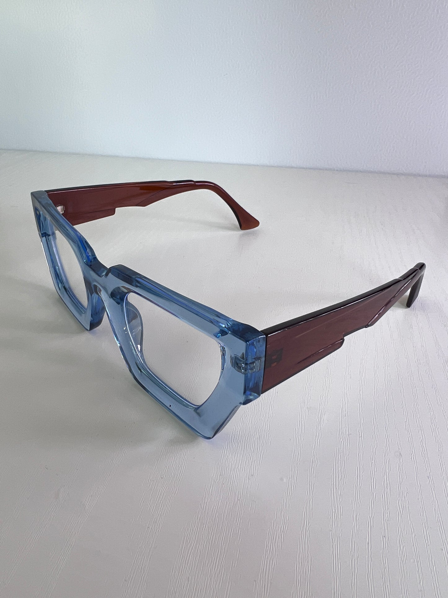 Retro blue stilingi akiniai