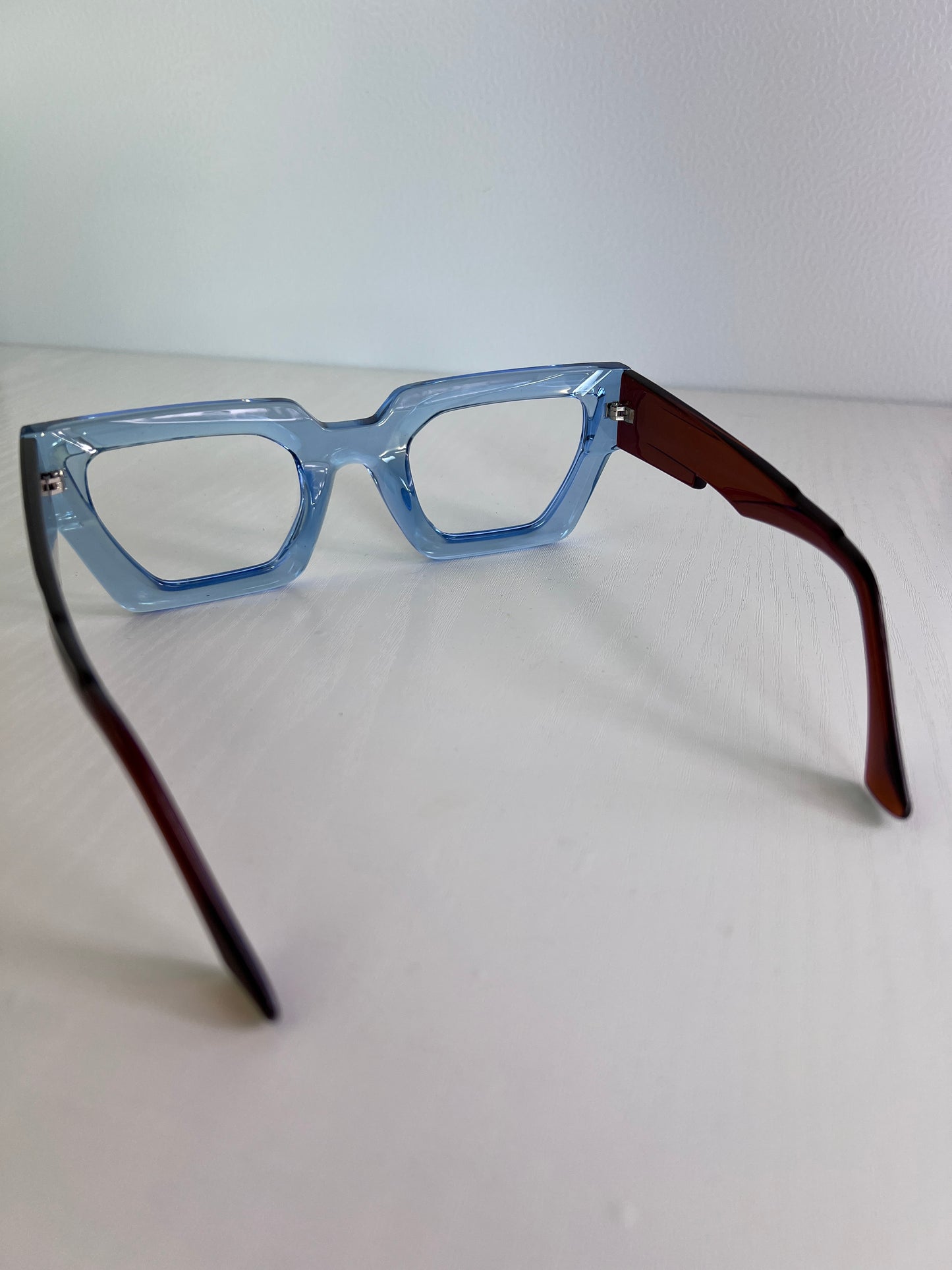 Retro blue stilingi akiniai